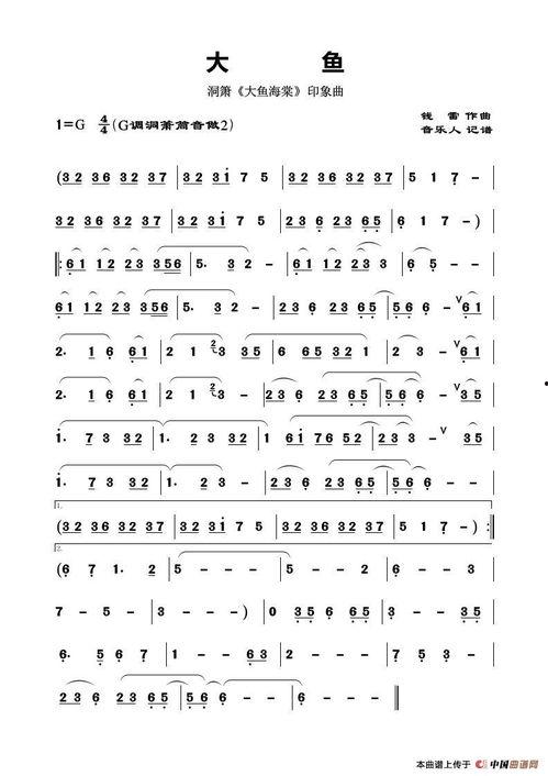 网红笛子曲谱,网红笛子曲谱演绎古典与现代的交融之美